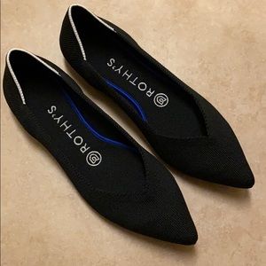Rothy’s black pointed flats